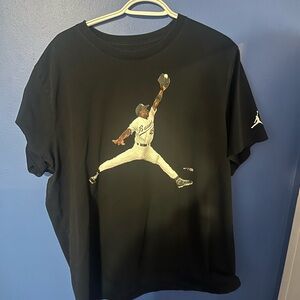 Jordan Black T-Shirt with Athlete Graphic